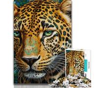 Puzzle fantasy leopardo per adolescenti, 1000 pezzi, gioco stimolante e decorazione da parete per famiglie, regali unici per compleanno e Natale (75x50cm)