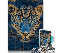 Puzzle fantasy leopardo per adolescenti 1000 puzzle, gioco per famiglie antistress, sfida difficile, regali per amici e parenti 38x26cm