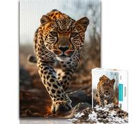 Puzzle fantasy leopardo per adolescenti, gioco stimolante e gioco in famiglia con pezzi completamente interconnessi di forma casuale 38x26cm
