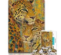 Puzzle fantasy leopardo per adolescenti, puzzle da 1000 pezzi, antistress, sfida difficile, decorazioni e regali unici per la casa, 50x75cm