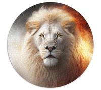 Puzzle Fantasy Lion da 1000 pezzi per adulti, puzzle rotondo da 1000 pezzi, gioco creativo per famiglie e decorazioni per la casa, regalo di Natale perfetto per adolescenti, 67,5x67,5 cm