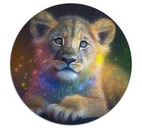 Puzzle Fantasy Lion da 1000 pezzi per adulti, puzzle rotondo da 1000 pezzi, gioco per adulti, regalo per famiglie, gioco interattivo, sfida mentale, 67,5x67,5 cm