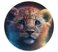 Puzzle Fantasy Lion da 1000 pezzi per adulti, puzzle rotondo da 1000 pezzi, regalo per adolescenti e famiglie, decorazione fai da te perfetta e sfida rompicapo 67,5x67,5 cm