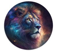 Puzzle Fantasy Lion da 1000 pezzi, puzzle rotondi da 1000 pezzi per adulti, sfida per la mente, attività educativa per adolescenti, 67,5x67,5 cm