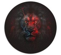 Puzzle Fantasy Lion da 1000 pezzi, puzzle rotondo da 1000 pezzi, ideale per gli innamorati, perfetto regalo di Natale, Capodanno e San Valentino, 67,5x67,5 cm.