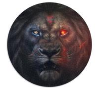 Puzzle Fantasy Lion per adulti, 1000 pezzi, puzzle rotondo, attività per famiglie, rompicapo, arredamento per la casa, regalo di Natale, 67,5x67,5 cm.