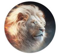 Puzzle Fantasy Lion per adulti, puzzle rotondo da 1000 pezzi, perfetto per adolescenti e decorazioni per la casa, 67,5x67,5 cm.