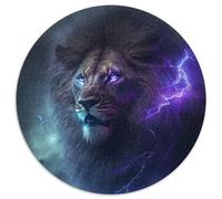 Puzzle Fantasy Lion per adulti, puzzle rotondo da 1000 pezzi, perfetto per adolescenti e decorazioni per la casa, 67,5x67,5 cm.