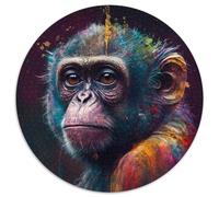 Puzzle Fantasy Monkey da 1000 pezzi per adulti, puzzle rotondi da 1000 pezzi per adulti, rompicapo fai da te impegnativo per adolescenti, 67,5x67,5 cm