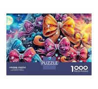 Puzzle fantasy natalizio da 1000 pezzi, farfalle arcobaleno, per adulti, giochi educativi, bellissime decorazioni, difficili, stimolanti, regali di compleanno, 52x38 cm/1000 pezzi