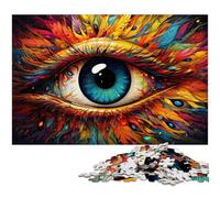 Puzzle fantasy "Occhi di fenice" da dipingere per adulti, 1000 pezzi, regalo perfetto per familiari e amici, adatto dai 14 anni in su, 26X38CM/10,23x14,96 pollici.