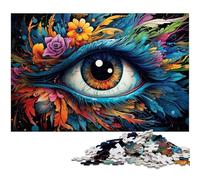 Puzzle fantasy "Occhi di fenice" da dipingere per adulti,puzzle in cartone da 1000 pezzi per adulti,rompicapo impegnativo per adolescenti,divertente serata di giochi in famiglia 26X38CM