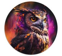 Puzzle Fantasy Owl da 1000 pezzi per adulti, puzzle rotondo da 1000 pezzi, rompicapo ad alta difficoltà per adolescenti (67,5x67,5cm)
