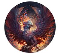 Puzzle fantasy Phoenix Bird da 1000 pezzi, puzzle rotondo da 1000 pezzi, ideale per gli innamorati, perfetto come regalo di Natale, Capodanno e San Valentino (67,5x67,5cm)