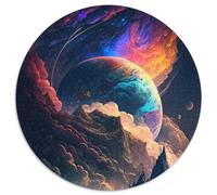 Puzzle Fantasy Planet Landscape da 1000 pezzi, puzzle rotondo da 1000 pezzi, attività divertenti da fare a casa, regalo di compleanno, regali da viaggio, 67,5x67,5 cm.