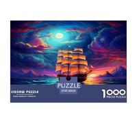 Puzzle Fantasy Sailing Vessel Da 1000 Pezzi, Puzzle Dreamy Ocean Voyage Adulti, Gioco Diabilità Impossibile Puzzle Arte Gioco Intellettivo Familiare Idea Regalo Uomo E Donna 38x26cm/1000pcs