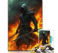 Puzzle fantasy Samurai Ninja da 1000 pezzi per adolescenti e adulti, sfida difficile antistress, adatto per la decorazione della scrivania (38x26cm)