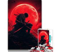 Puzzle fantasy Samurai Ninja per adolescenti, puzzle da 1000 pezzi, antistress per ammazzare il tempo in casa con poster abbinato e foglio di quiz (50x75cm)
