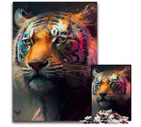 Puzzle Fantasy Tiger da 1000 pezzi per adulti, gioco interattivo per famiglie, sfida mentale, giocattolo educativo 50x75CM/19,68x29,52 pollici