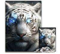 Puzzle Fantasy Tiger da 1000 pezzi per adulti, puzzle in legno, decorazione per la casa, gioco rompicapo per adolescenti e interazione familiare, 50x75CM/19,68x29,52 pollici.