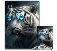 Puzzle Fantasy Tiger per adulti, 1000 pezzi, perfetti per riunioni di famiglia, compleanni, feste, 26X38CM/10,23x14,96 pollici.