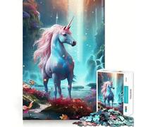 Puzzle fantasy unicorno e cavallo da 1000 pezzi,gioco di costruzione Focus Zero Gap,incastro perfetto,attività gratificante per le giornate di pioggia (50x75cm)