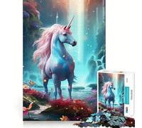 Puzzle fantasy unicorno e cavallo da 1000 pezzi per adolescenti,gioco stimolante per la mente,montaggio sicuro e stabile,divertimento assicurato per tutta la famiglia (38x26cm)