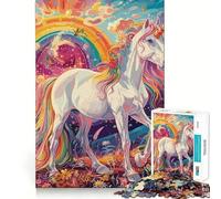 Puzzle fantasy unicorno per ragazzi,1000 pezzi,divertente gioco di memoria,superficie liscia e senza sbavature,regalo di compleanno,rompicapo (38x26cm)