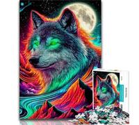 Puzzle Fantasy Wolf da 1000 pezzi per adulti, difficile da completare ma divertente e umoristico, regalo di compleanno, regali, decorazione da parete 50x75cm
