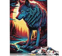 Puzzle Fantasy Wolf da 1000 pezzi per adulti e adolescenti, regalo di Halloween per adolescenti, uomo e donna, 1000 pezzi (75x50 cm)