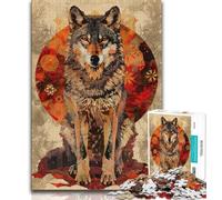 Puzzle Fantasy Wolf da 1000 pezzi per adulti e ragazzi, giocattoli, giochi educativi, antistress, lista dei desideri con Babbo Natale, 38x26cm