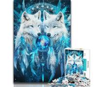 Puzzle Fantasy Wolf da 1000 pezzi per adulti, gioco educativo e sfida giocattolo, ideale come regalo per tutta la famiglia (75x50cm)