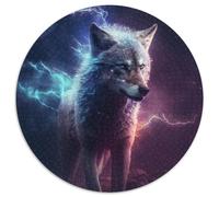 Puzzle Fantasy Wolf da 1000 pezzi per adulti, puzzle in cartone, gioco interattivo per famiglie, regalo creativo con grafica colorata, 67,5x67,5 cm