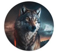 Puzzle Fantasy Wolf da 1000 pezzi per adulti, puzzle rotondo da 1000 pezzi, rompicapo ad alta difficoltà per adolescenti, 67,5x67,5 cm