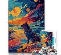 Puzzle Fantasy Wolf da 1000 pezzi per adulti, regali per ammazzare il tempo durante le vacanze, ogni pezzo è unico - Gioco divertente e stimolante per tutta la famiglia, 38x26cm