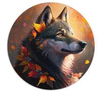 Puzzle Fantasy Wolf da 1000 pezzi, puzzle rotondo da 1000 pezzi, perfetto per il divertimento in famiglia a Natale, Ringraziamento, compleanni e Pasqua, 67,5x67,5 cm.