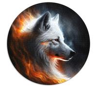 Puzzle Fantasy Wolf per adulti, 1000 pezzi, puzzle rotondo, rompicapo, gioco interattivo per famiglie, adatto dai 14 anni in su, 67,5x67,5 cm.