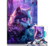 Puzzle fantasy Wolf per adulti e adolescenti, 1000 pezzi, aiuta il cervello a esercitare i giocattoli avvincenti per coltivare la pazienza Un'opera d'arte, 50x75cm