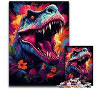 Puzzle Fantasy World of Dinosaurs 1000 pezzi Puzzle in legno Regalo perfetto per le feste di Natale Halloween Pasqua Capodanno 1000 pezzi (75x50 cm)