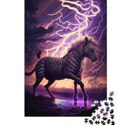 Puzzle Fantasy Zebra, decorazione unica per la casa, puzzle in cartone riciclato al 100% per bambini o bambine, regali di Halloween, 1000 pezzi (38x26 cm)