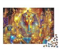 Puzzle Faraone Egizio 1000 pezzi Materiale Riciclabile Maschera Dorata Uomini 70x50cm