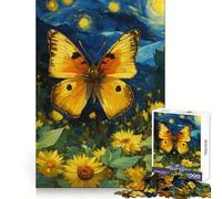 Puzzle "Farfalla in un campo stellato" per adulti, 1000 pezzi, per una maggiore concentrazione e un'esperienza visiva ottimale, taglio preciso, regalo perfetto (38x26cm)