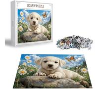 Puzzle Farfalla Puzzle 1500 Pezzi Jigsaw Adulti DIY Classici Gioco, Puzzles a Forma di Golden Retriever, Rilassamento e Intelligence per Ragazzi 87x57cm/1500 pcs con Scatola Regalo in Legno H-13