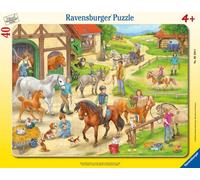 Ravensburger- Auf Dem Pferdehof Fattoria dei Cavalli, Multicolore, 06164