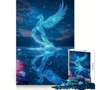 Puzzle "Fenice Blu che Sorge dall'Acqua" per Adulti, 1000 Pezzi, Allenamento Mentale, Evasione Rilassante, Taglio Uniforme, Allegro Regalo (50X75CM)