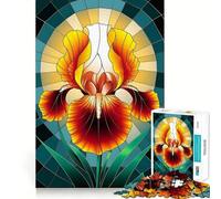 Puzzle "Fenice Iris Vibrante in Vetro Colorato" da 1000 Pezzi - Gioco di Costruzione Focus - Incastro Perfetto - Attività Ricompense per le Giornate di Pioggia (50x75cm)