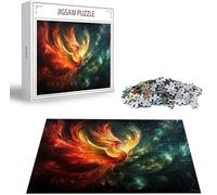 Puzzle Fenice Puzzle 1000 Pezzi Jigsaw Adulti DIY Classici Gioco, Puzzles a Forma di Animale, Giochi Rilassamento e Intelligence per Ragazzi da 14 Anni 75 x 50 cm/1000 pcs con Regalo in Legno B-2198