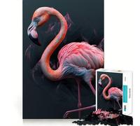 Puzzle fenicottero rosa per adulti, 1000 pezzi, gioco di logica, hobby silenzioso, taglio perfetto, regalo elegante (50x75cm)