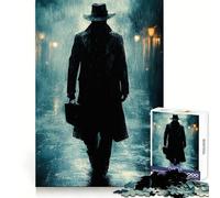 Puzzle "Figura misteriosa sotto la pioggia" per adolescenti, 1000 pezzi, gioco mentale, divertimento per il tempo libero, taglio di alta qualità, regalo pensato con cura (38x52cm)