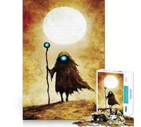Puzzle "Figura Mistica Sotto la Luna" per adulti, 1000 pezzi, Logic Boost Toy Group, Joy Premium Edge, Sorpresa di Compleanno (38x26cm)